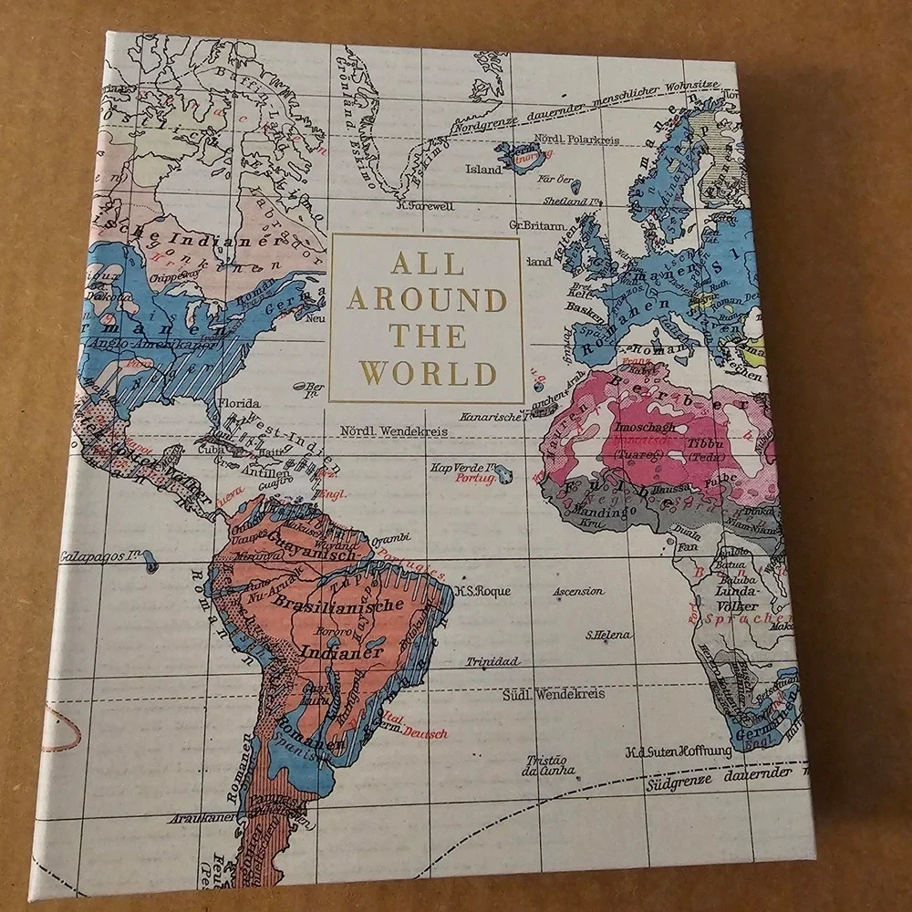 CR Gibson All Around The World Vintage Map Address Book NEW